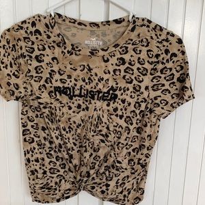 SALE Hollister cheetah crop top